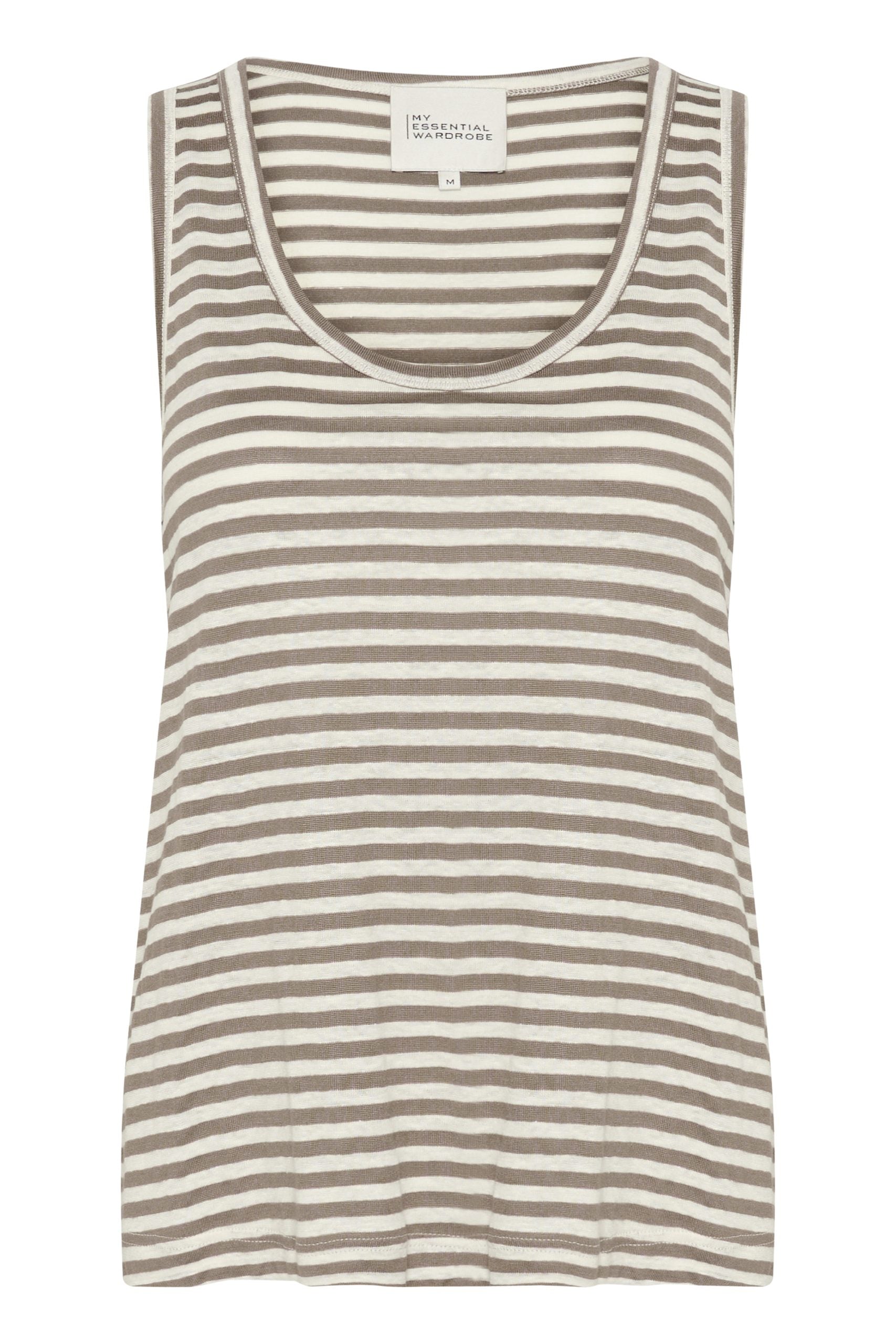 My Essential Wardrobe LisaMW Stripe Top major brown striped