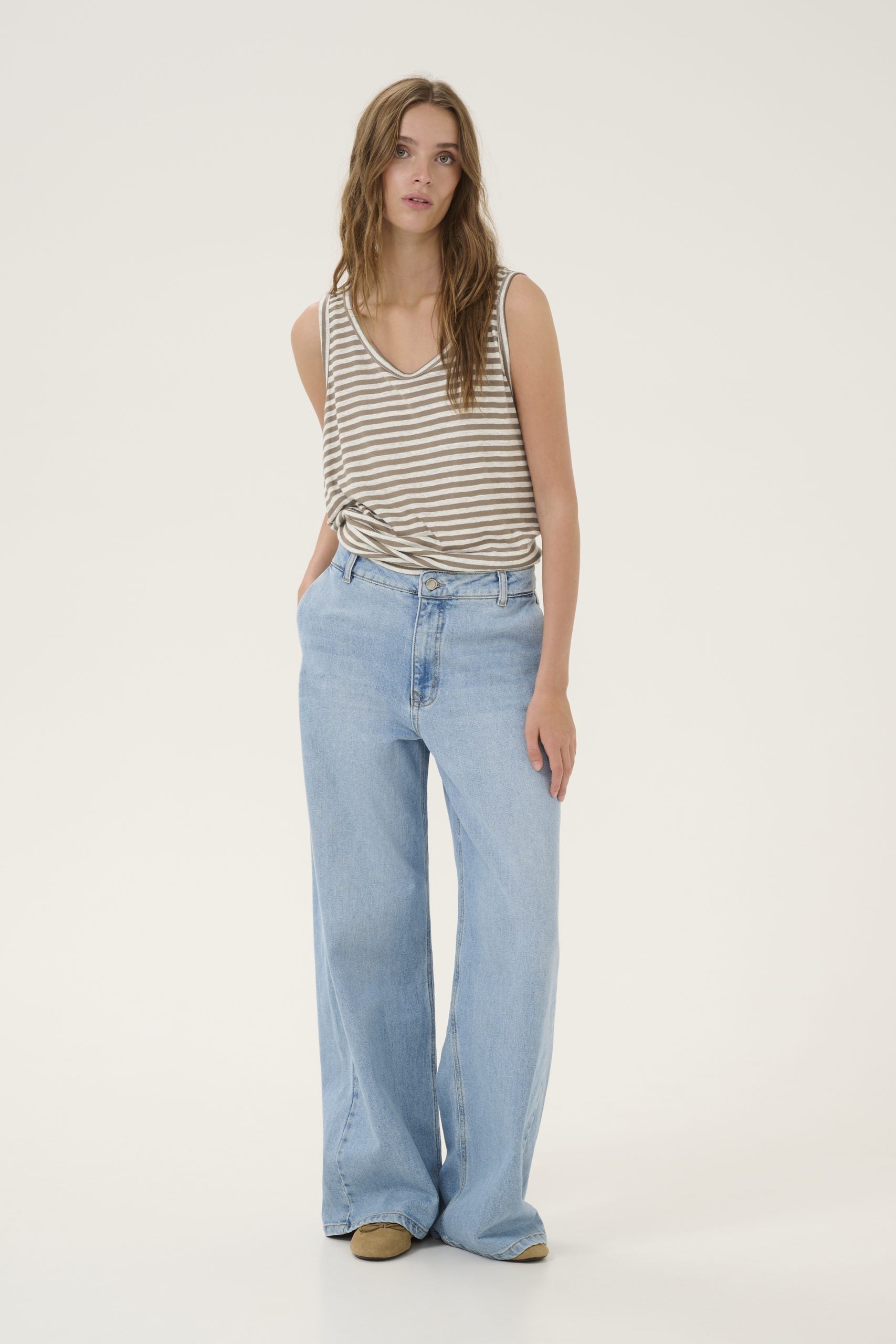 My Essential Wardrobe LisaMW Stripe Top major brown striped