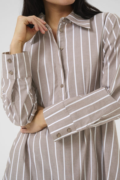 My Essential Wardrobe KionaMW Boxy Shirt walnut striped