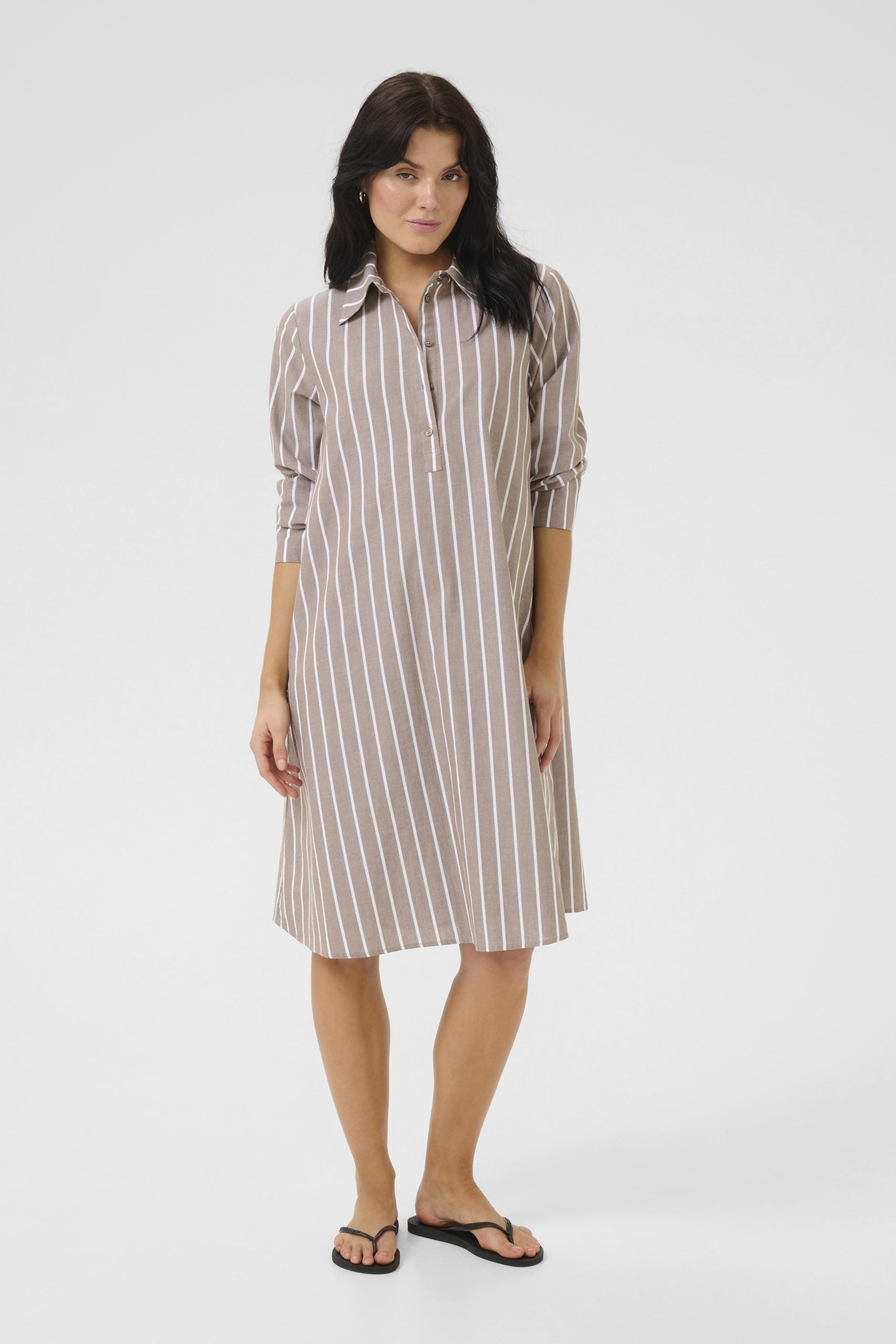 My Essential Wardrobe KionaMW Jurk walnut striped