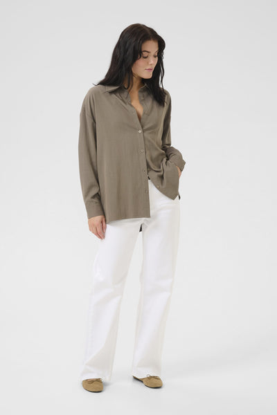 My Essential Wardrobe GildaMW Boxy Shirt walnut