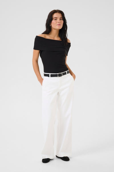 My Essential Wardrobe Lara 149 Wide Broek L34 bright white