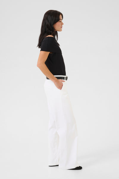 My Essential Wardrobe Lara 149 Wide Broek L34 bright white