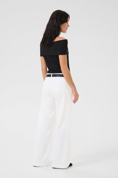 My Essential Wardrobe Lara 149 Wide Broek L34 bright white