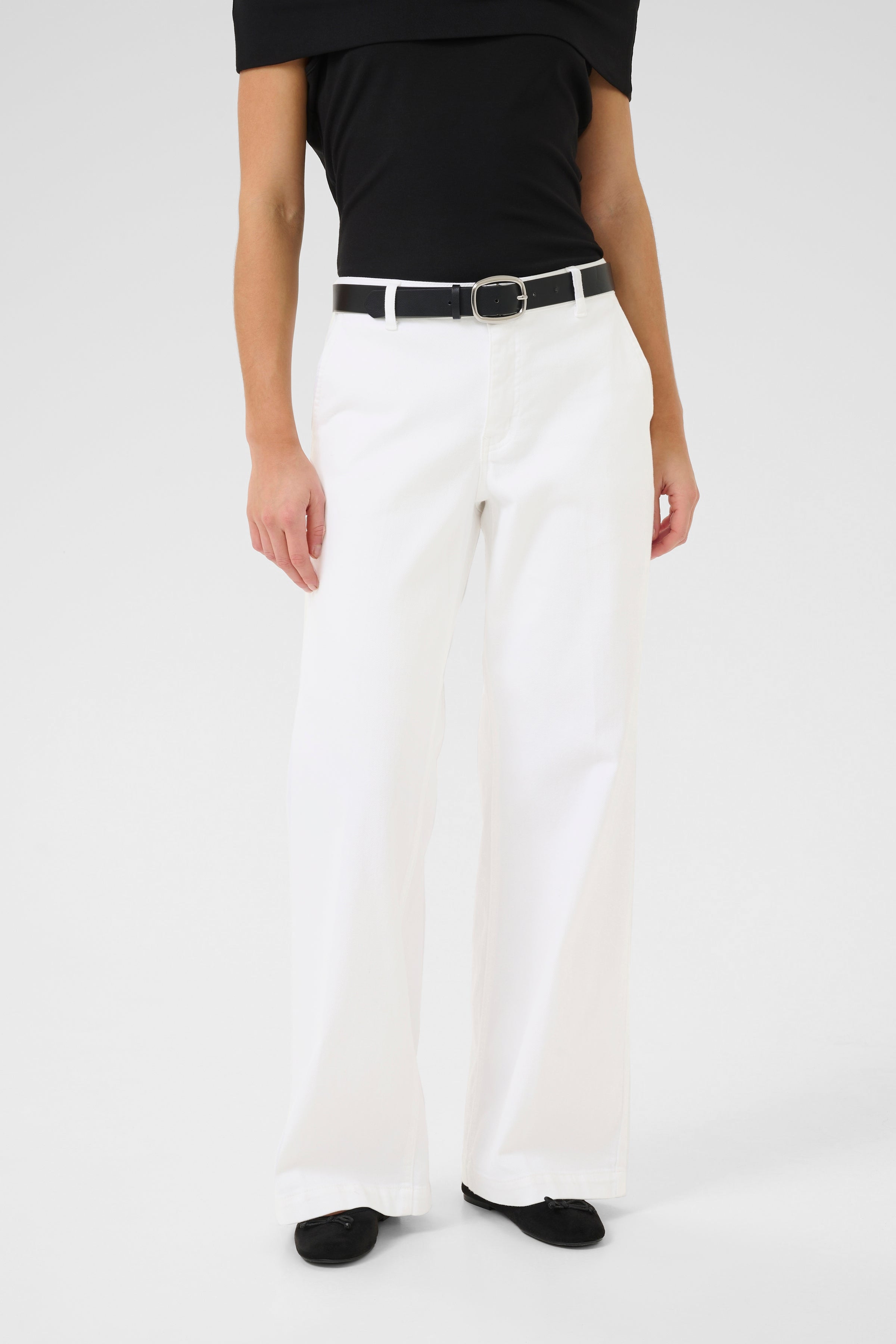 My Essential Wardrobe Lara 149 Wide Broek L34 bright white