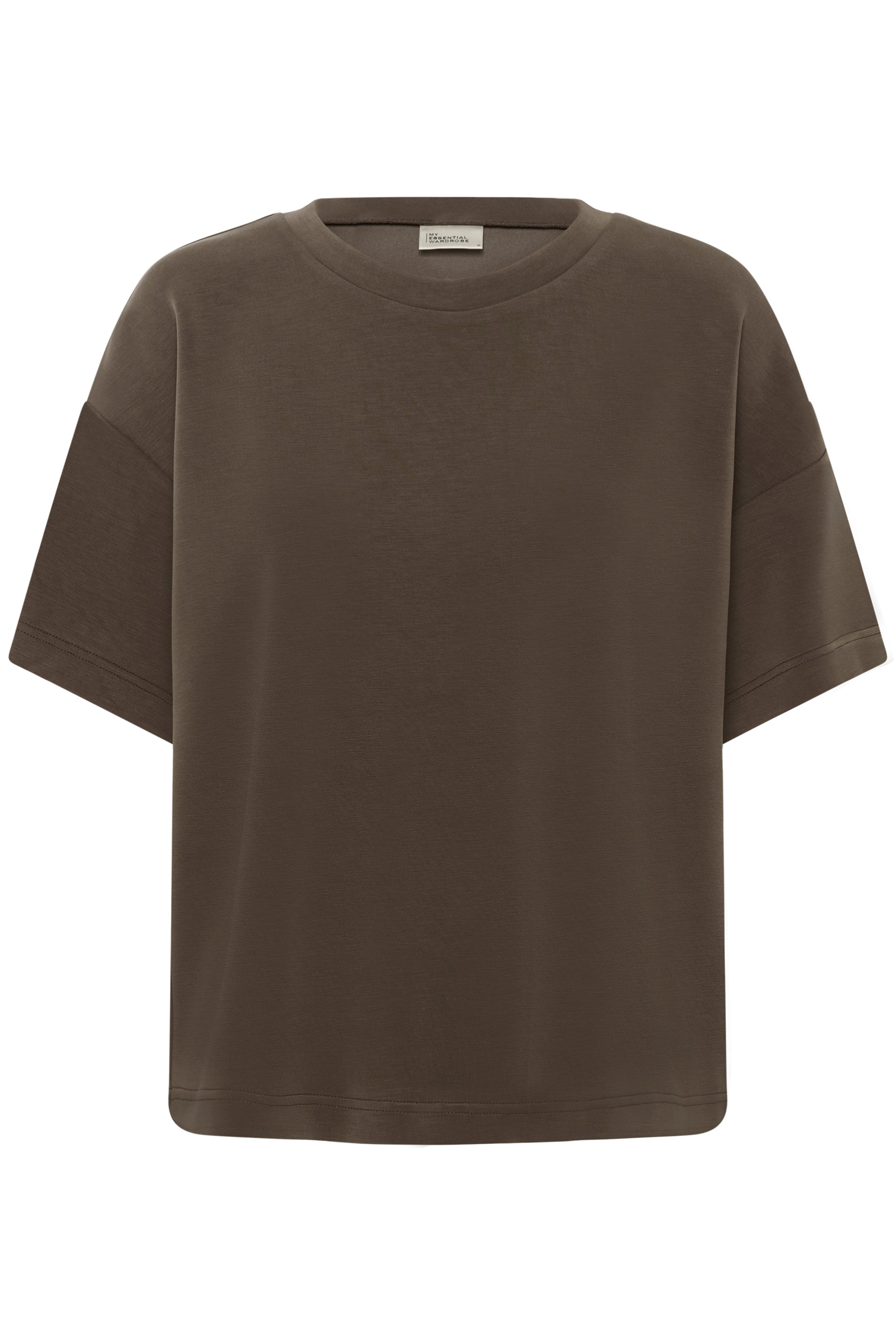 My Essential Wardrobe HelleMW EMB Boxy Tee major brown