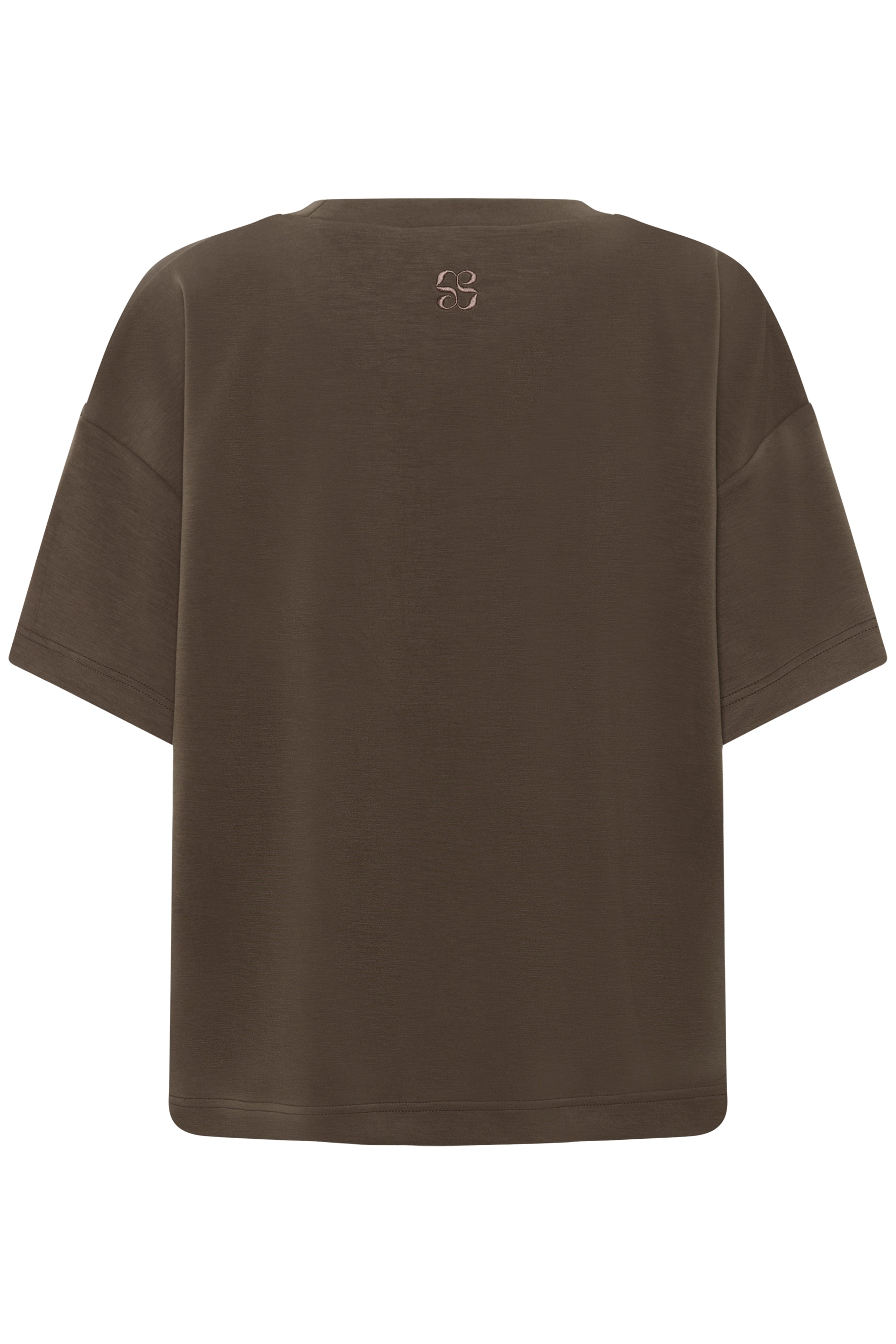 My Essential Wardrobe HelleMW EMB Boxy Tee major brown