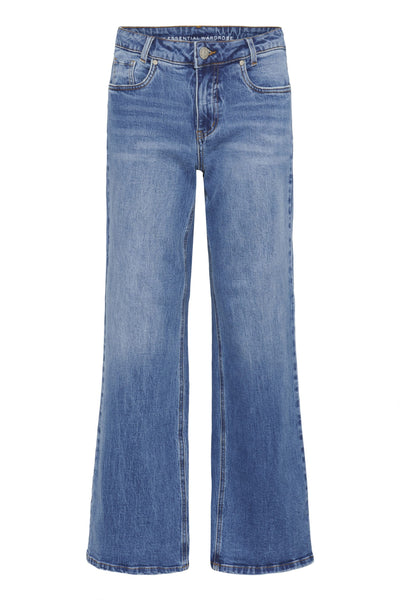My Essential Wardrobe Louis 144 High Wide Broek L34 medium blue wash