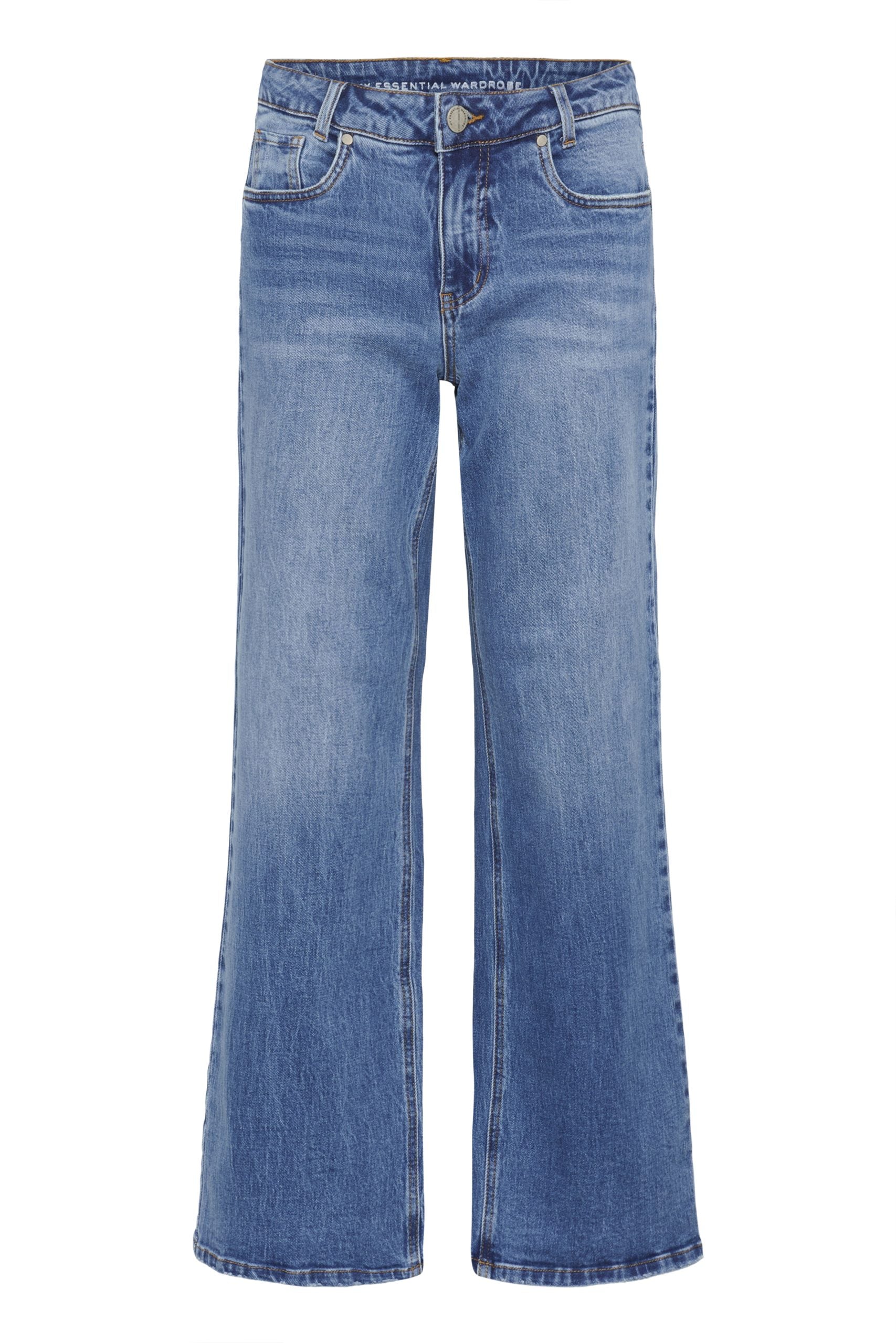 My Essential Wardrobe Louis 144 High Wide Broek L32 medium blue wash