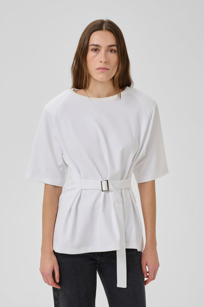 My Essential Wardrobe Apir Belt Tee snow white