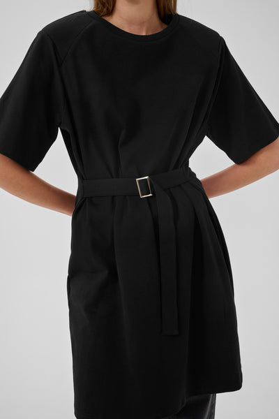 My Essential Wardrobe MWApir Belt Dress zwart
