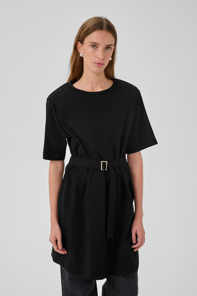 My Essential Wardrobe MWApir Belt Dress zwart