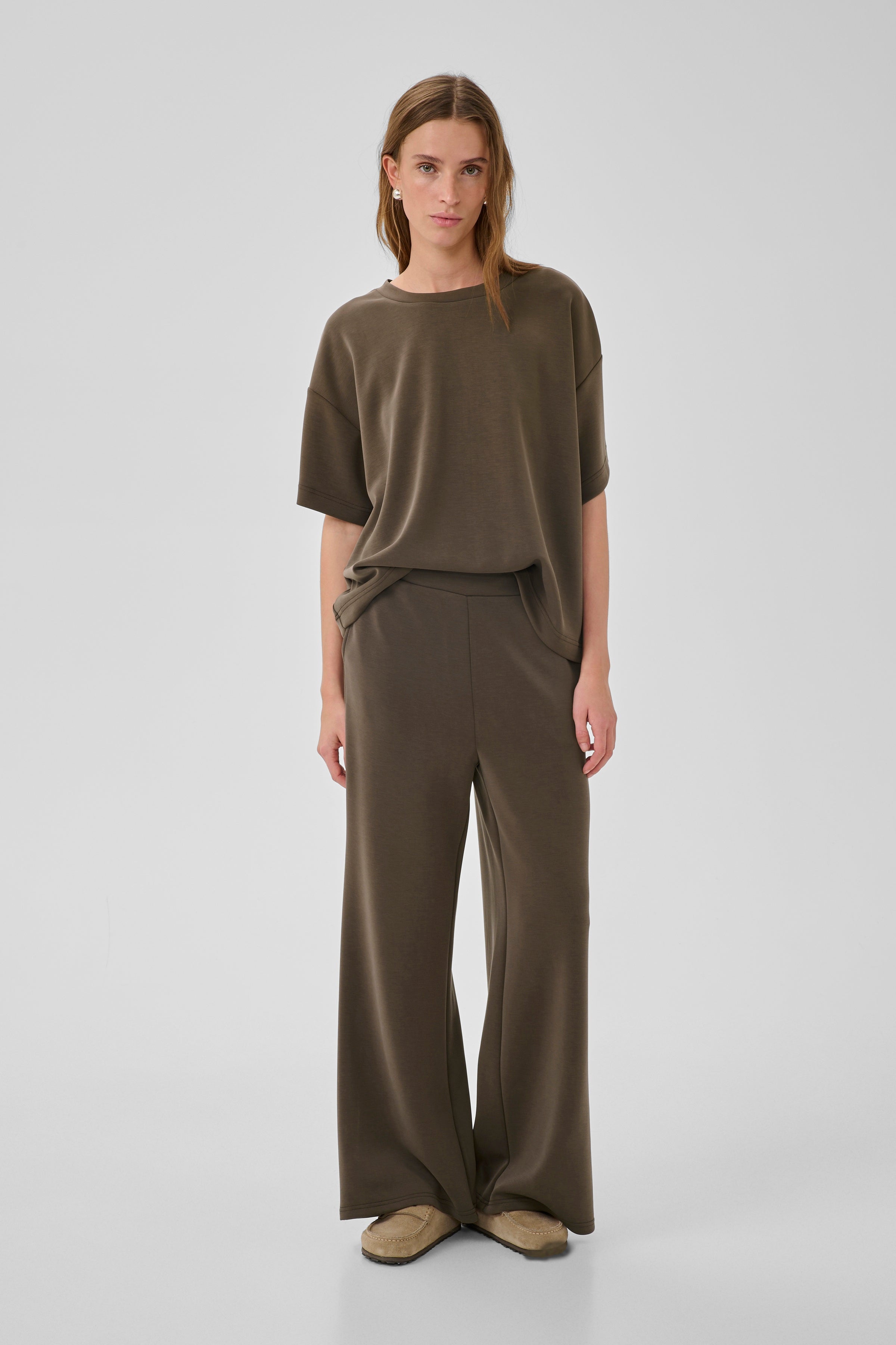 My Essential Wardrobe MWHelle Wide Pant major brown