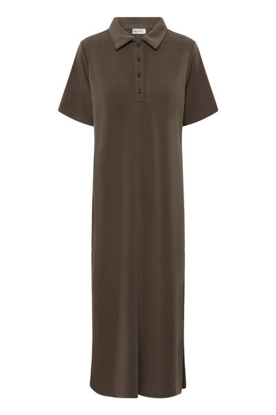 My Essential Wardrobe MWHelle Polo Long Dress major brown