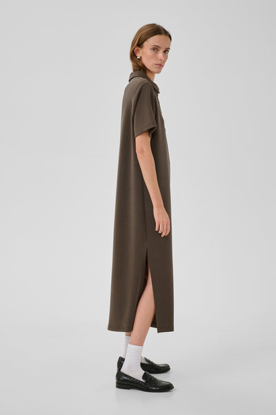 My Essential Wardrobe MWHelle Polo Long Dress major brown