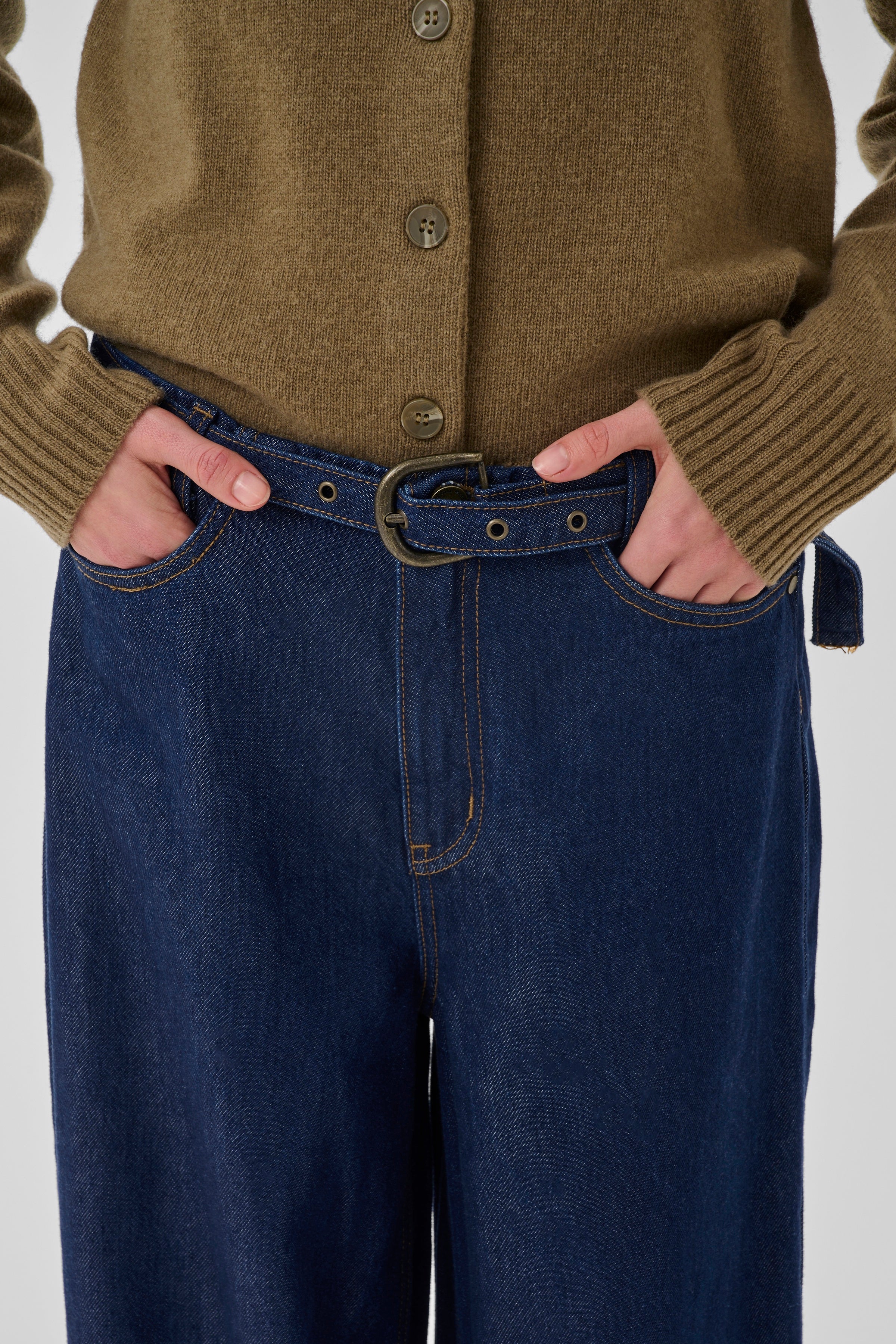 My Essential Wardrobe Tasma 181 Mid X Wide L34 dark blue unwash