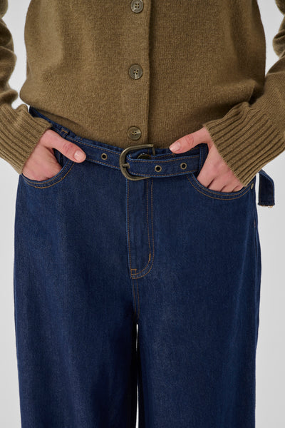 My Essential Wardrobe Tasma 181 Mid X Wide L34 dark blue unwash