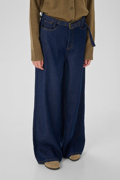 My Essential Wardrobe Tasma 181 Mid X Wide L34 dark blue unwash