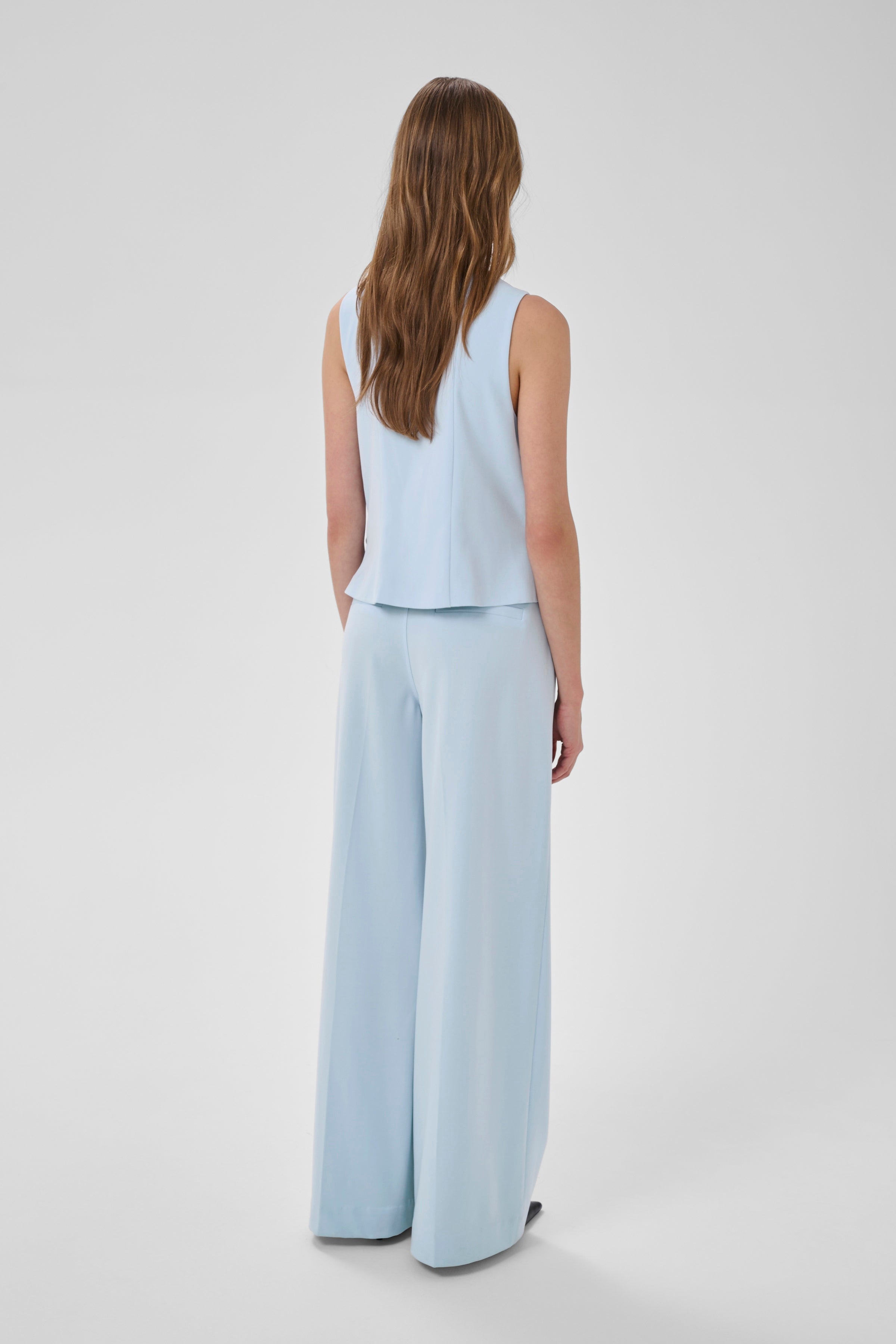 My Essential Wardrobe Hace Wijde Broek cashmere blue