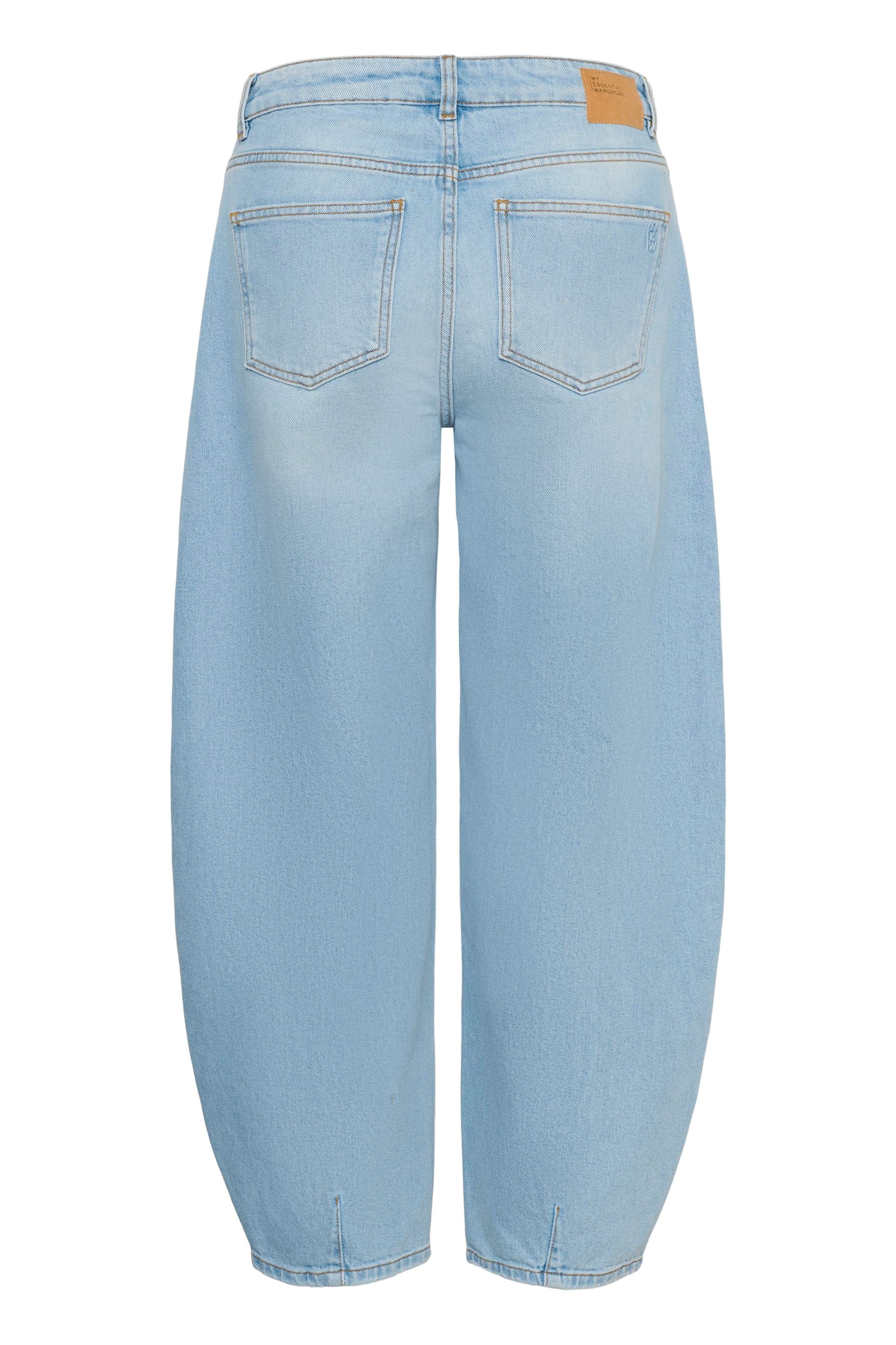 My Essential Wardrobe Lucy 139 Loose Barrel Broek baby blue wash