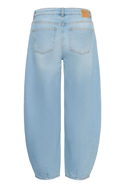 My Essential Wardrobe Lucy 139 Loose Barrel Broek baby blue wash