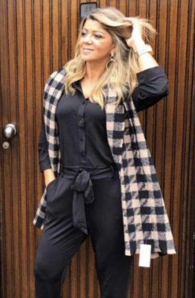 Sjaal zwart/wit of zwart/bruin