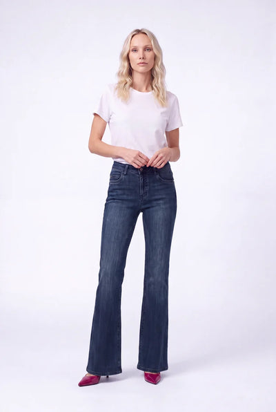Florez Chloe Flared Jeans dark blue