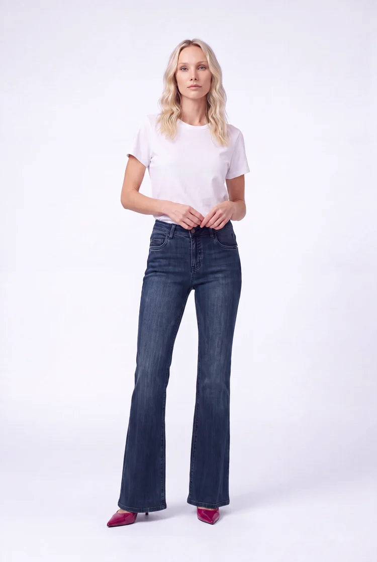 Florez Chloe Flared Jeans dark blue