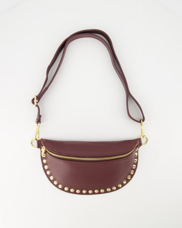Debby Tas Leer Studs T288 bordeaux