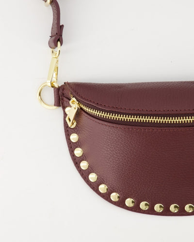 Debby Tas Leer Studs T288 bordeaux