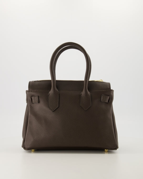 Birdie Small Handtas Leer Dark Brown T301