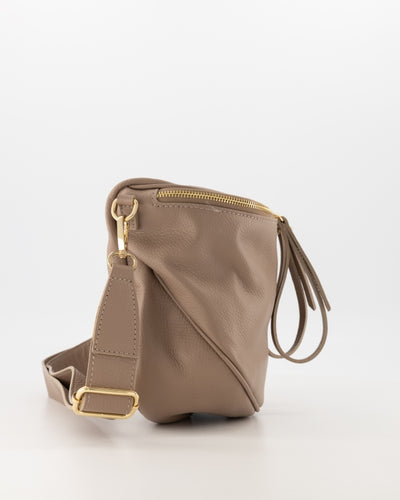 Giuliano buidel Tas Leer taupe T225