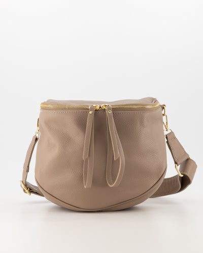 Giuliano buidel Tas Leer taupe T225