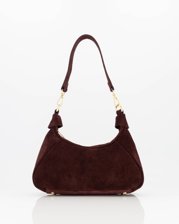 Vanya Schoudertas Suede T415 burgundy