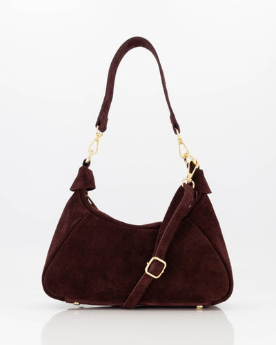 Vanya Schoudertas Suede T415 burgundy