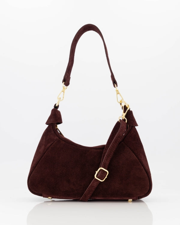 Vanya Schoudertas Suede T415 burgundy