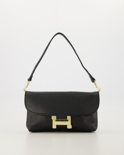 Hilary Clutch Leer T224 zwart