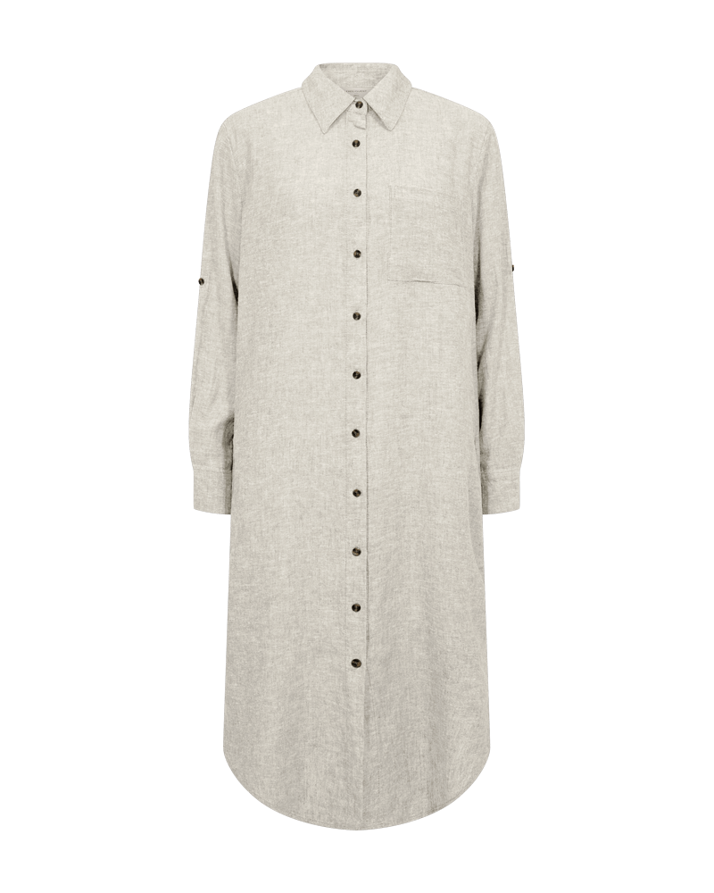 Freequent Lava Shirt Dress moonbeam melange