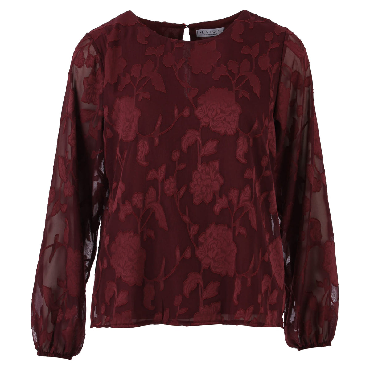 Enjoy Kanten Ballon Top 127685 bordeaux