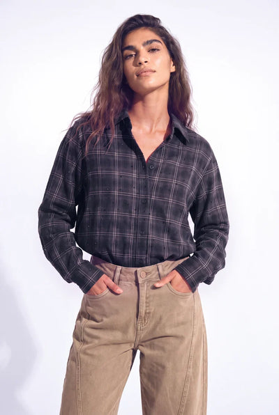 Florez Demie Blouse blue check