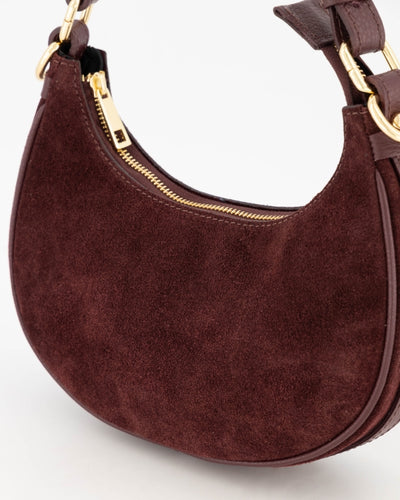 Gwyneth Schoudertas Suede/Leer T435 bordeaux