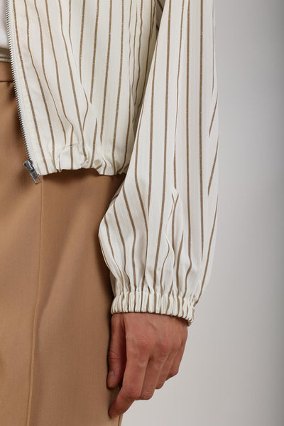 Nukus Jade Jacket Stripe offwhite / sand