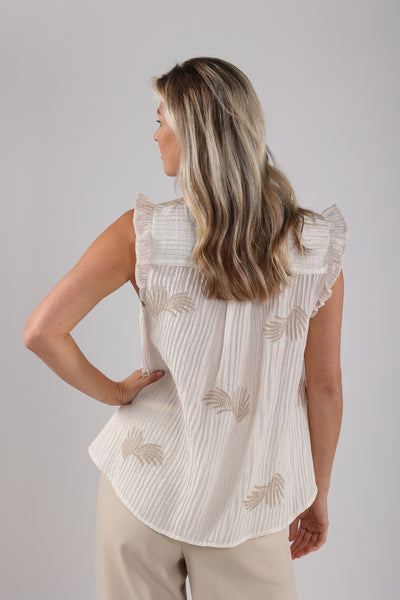 Nukus Montel Top offwhite zand