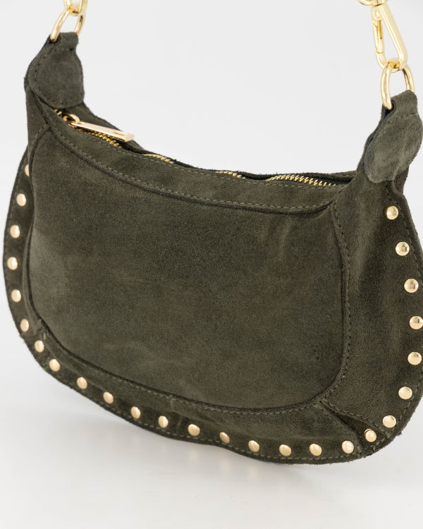 Monica Handtas Suede T418 groen