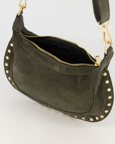 Monica Handtas Suede T418 groen
