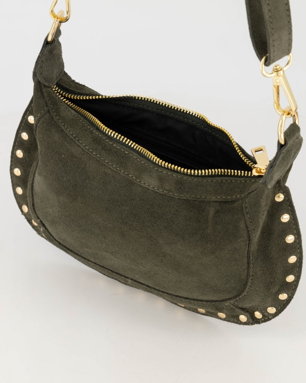 Monica Handtas Suede T418 groen