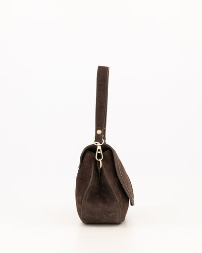 Catania Schoudertas Suede bruin T413