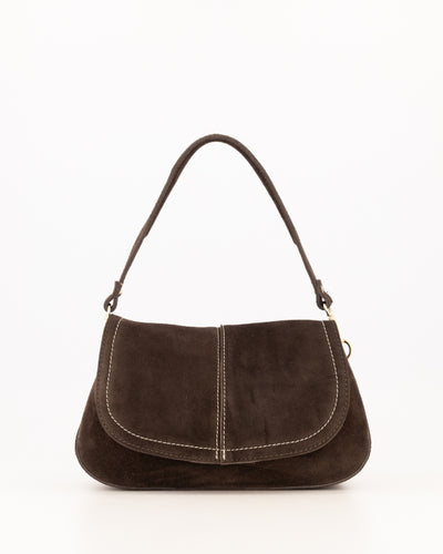 Catania Schoudertas Suede bruin T413