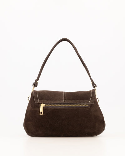 Catania Schoudertas Suede bruin T413