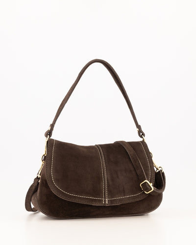Catania Schoudertas Suede bruin T413
